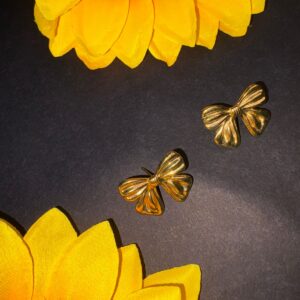 Golden Bow Mini Earrings